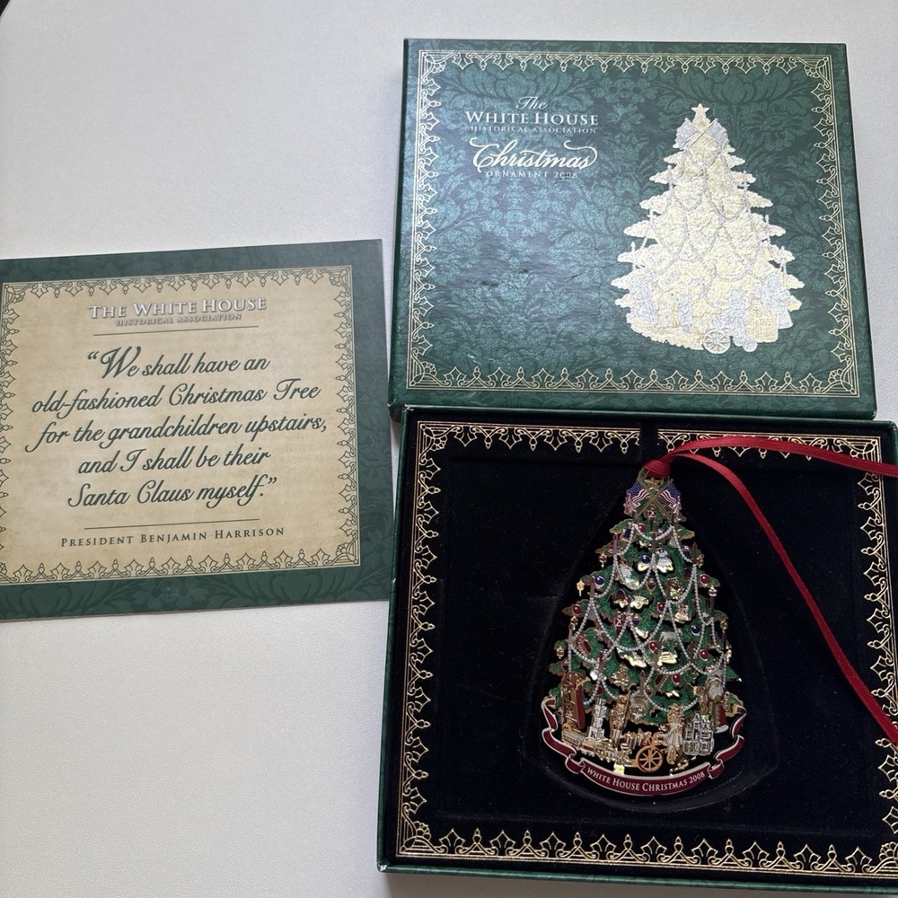 Official White House Historical Association Christmas Ornaments New In Box
